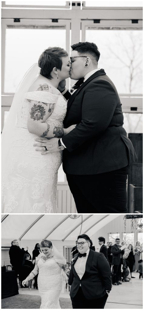 couple kisses by Ellie Chavez Photography