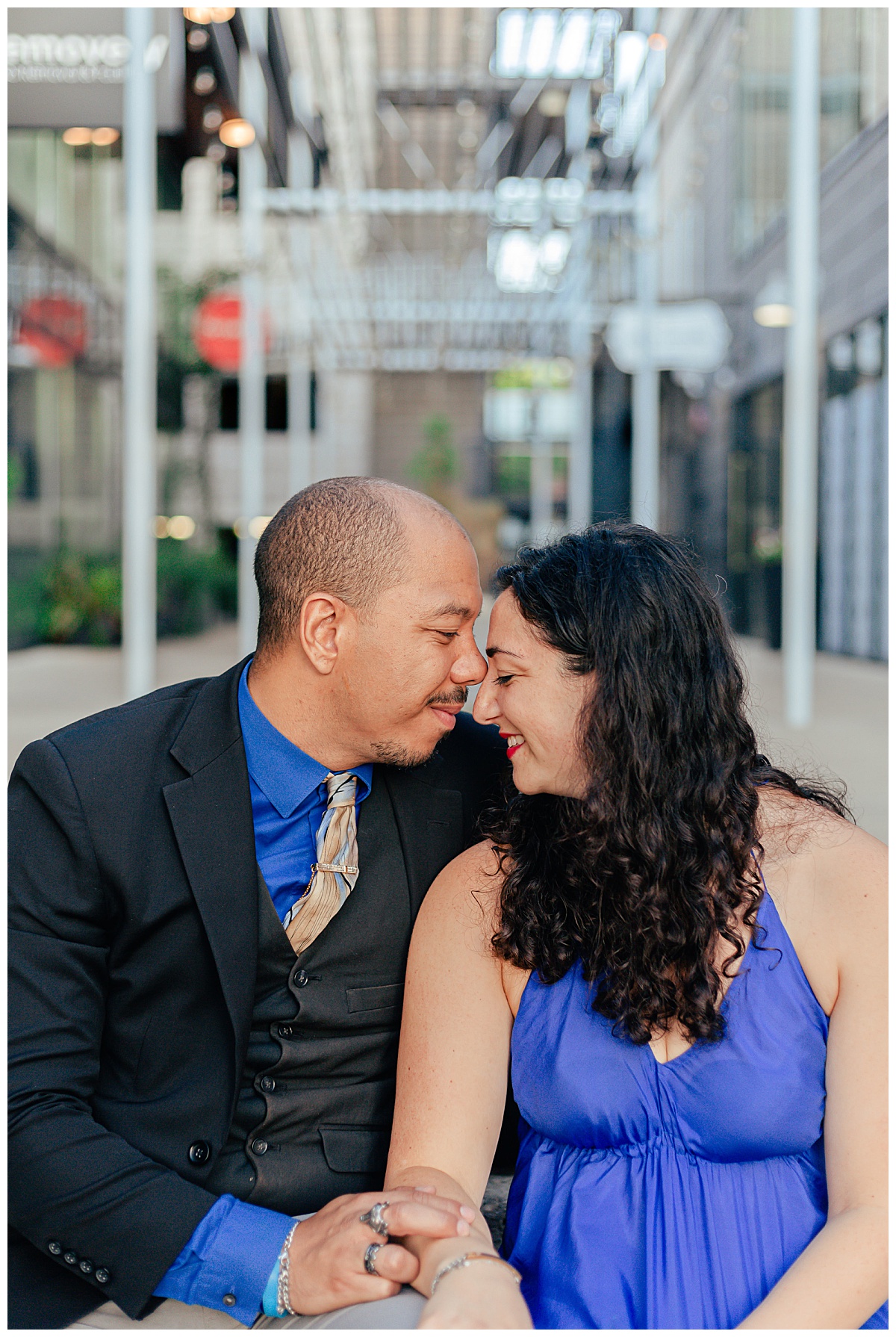 couple touches noses for South Congress couple's shoot