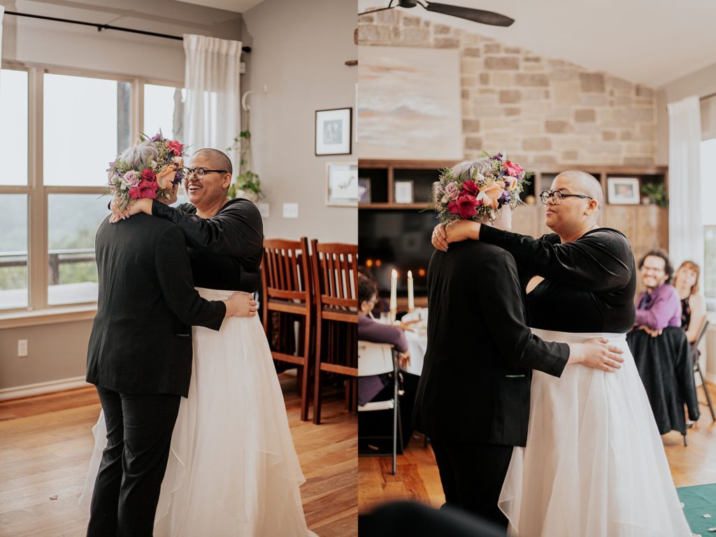 married partners have their first dance together by Austin Wedding Photographer