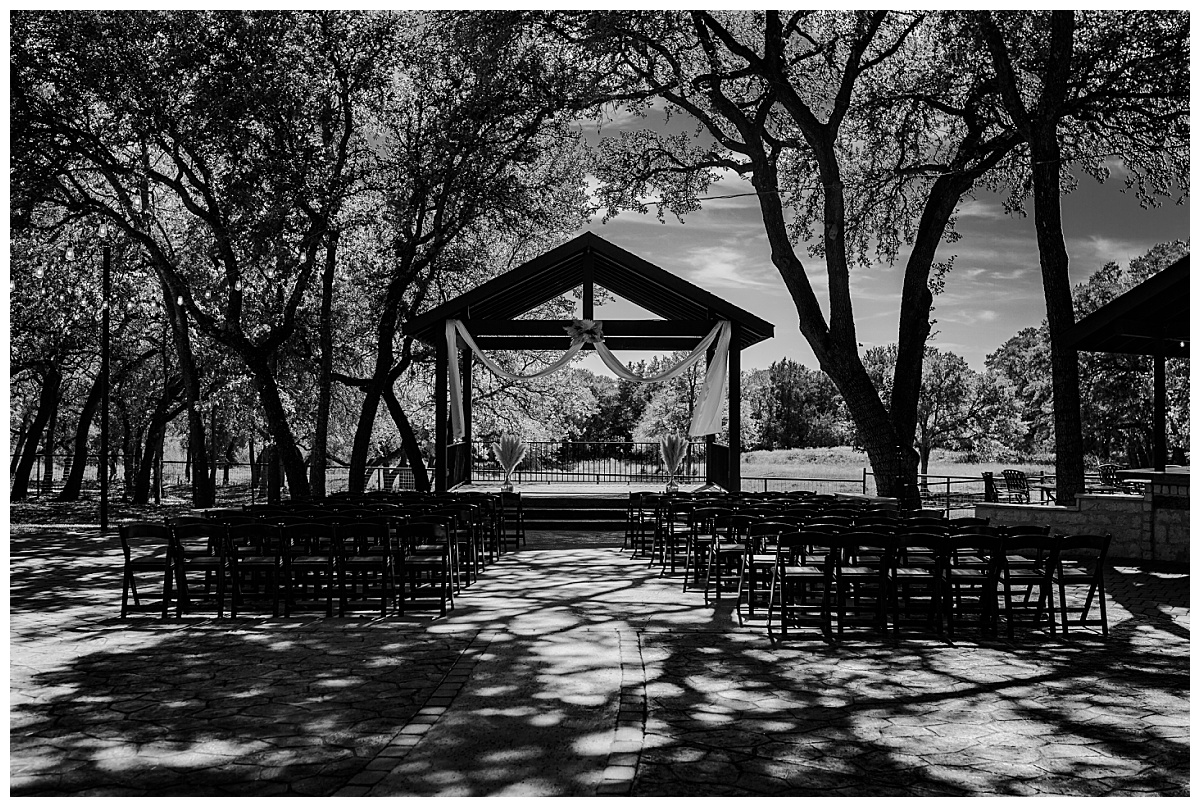 Ceremony set up by Austin wedding photographer