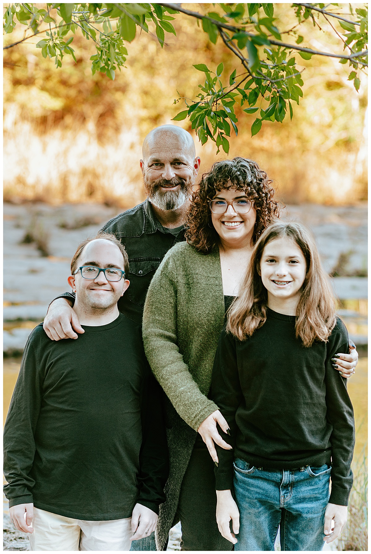 parents and kids smile together at Bull Creek Family Session